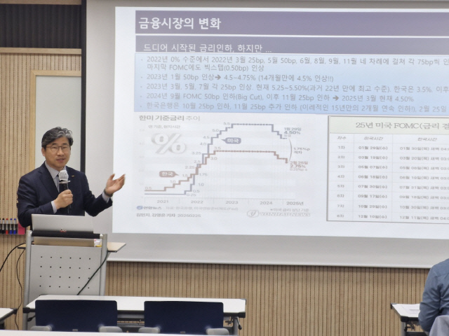 류덕현 중앙대 경제학과 교수가 지난 16일 안민정책포럼이 마련한 대선기획 세미나에서 '조세재정정책의 이슈와 현안'이란 주제로 발표하고 있다. 안민정책포럼 제공